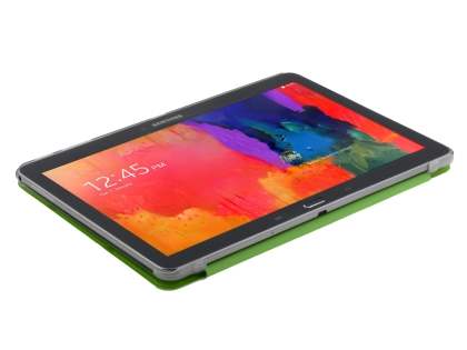 Book-Style Case with Stand for Samsung Galaxy Note 10.1 (2014 Edition) - Green/Frosted Clear