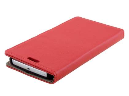Slim Synthetic Leather Wallet Case with Stand for Samsung Galaxy S6 Edge - Red