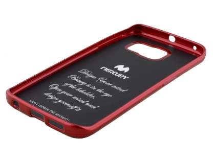 Mercury Goospery Glossy Gel Case for Samsung Galaxy S6 Edge - Red