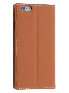 TS-CASE Slim Synthetic Leather Window View Case with Stand for iPhone 6s/6 - Brown