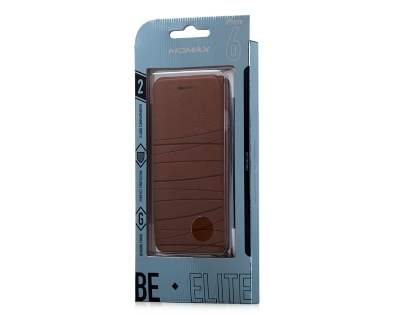 Momax Elite Premium Flip Cover for iPhone 6s/6 - Brown