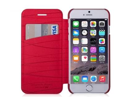 Momax Elite Premium Flip Cover for iPhone 6s/6 - Red