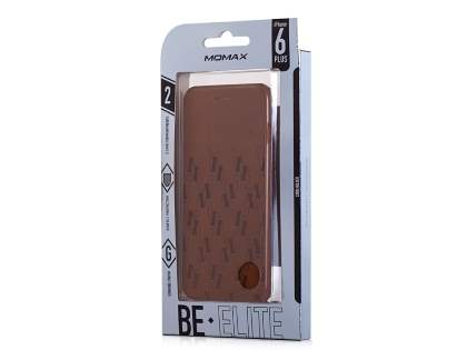 Momax Elite Premium Flip Cover for iPhone 6s Plus/6 Plus - Brown
