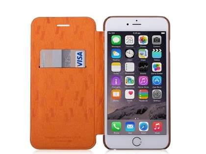 Momax Elite Premium Flip Cover for iPhone 6s Plus/6 Plus - Brown