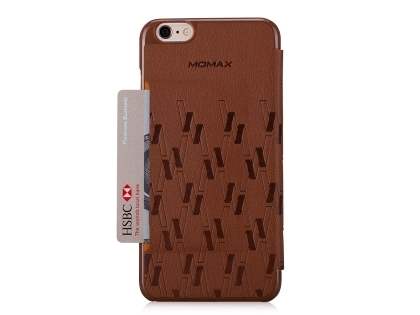 Momax Elite Premium Flip Cover for iPhone 6s Plus/6 Plus - Brown