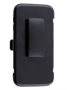 Rugged Case with Holster Belt Clip for Samsung Galaxy S6 - Classic Black