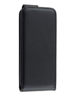 Synthetic Leather Flip Case for Nokia 220 - Classic Black