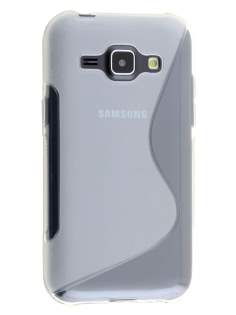 Wave Case for Samsung Galaxy J1 (2015) - Frosted Clear/Clear Soft Cover
