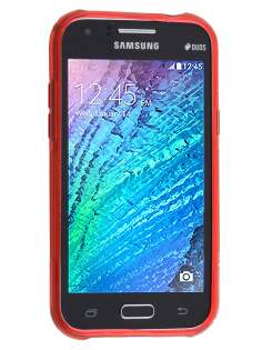 Wave Case for Samsung Galaxy J1 (2015) - Frosted Red/Red