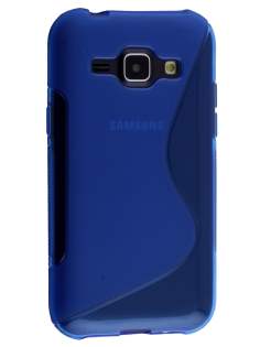 Wave Case for Samsung Galaxy J1 (2015) - Frosted Blue/Blue Soft Cover