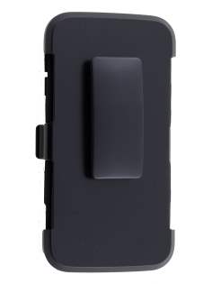 Rugged Case with Holster Belt Clip for Samsung Galaxy S6 Edge - Classic Black