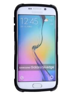 Rugged Case with Holster Belt Clip for Samsung Galaxy S6 Edge - Classic Black