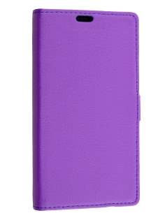 Synthetic Leather Wallet Case for Microsoft Lumia 640 XL - Purple