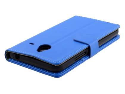 Synthetic Leather Wallet Case for Microsoft Lumia 640 XL - Blue