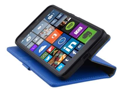 Synthetic Leather Wallet Case for Microsoft Lumia 640 XL - Blue