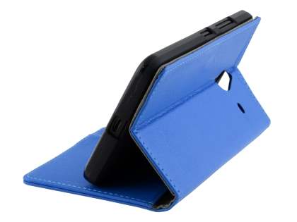 Synthetic Leather Wallet Case for Microsoft Lumia 640 XL - Blue