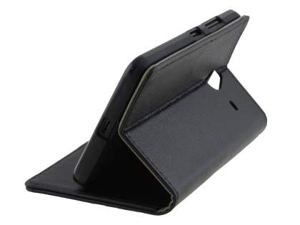 Synthetic Leather Wallet Case for Microsoft Lumia 640 XL - Classic Black