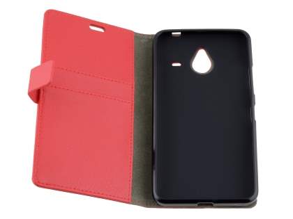 Synthetic Leather Wallet Case for Microsoft Lumia 640 XL - Red