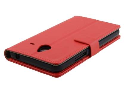 Synthetic Leather Wallet Case for Microsoft Lumia 640 XL - Red