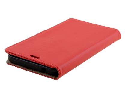 Synthetic Leather Wallet Case for Microsoft Lumia 640 XL - Red