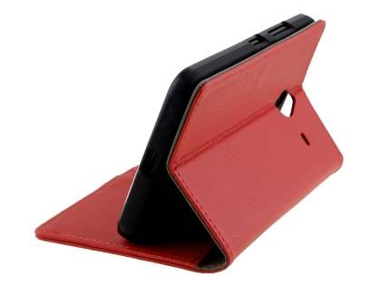 Synthetic Leather Wallet Case for Microsoft Lumia 640 XL - Red