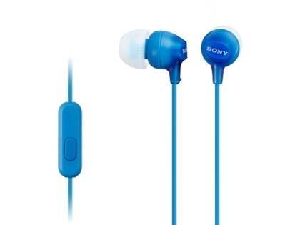 Genuine Sony MDR-EX15AP 3.5mm Stereo Headset - Blue Headphone