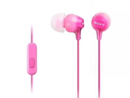 Genuine Sony MDR-EX15AP 3.5mm Stereo Headset - Hot Pink Headphone