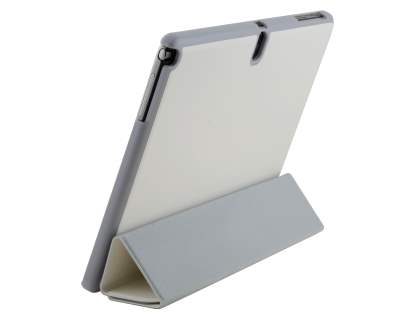 Premium Slim Synthetic Leather Flip Case with Stand for Samsung Galaxy Note 10.1 (2014 Edition) - Pearl White Leather Flip Case