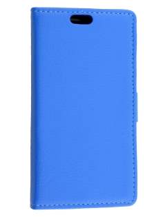 Slim Synthetic Leather Wallet Case with Stand for Huawei Ascend Y550 - Blue