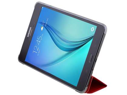 Samsung Galaxy Tab A 8.0 Book-Style Case with Stand - Red/Frosted Clear