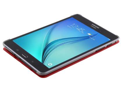 Samsung Galaxy Tab A 8.0 Book-Style Case with Stand - Red/Frosted Clear
