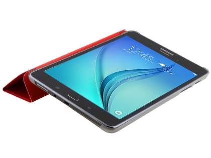 Samsung Galaxy Tab A 8.0 Book-Style Case with Stand - Red/Frosted Clear