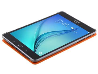 Samsung Galaxy Tab A 8.0 Book-Style Case with Stand - Orange/Frosted Clear