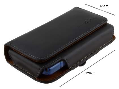 Extra-tough Genuine Leather ShineColours belt pouch - Bumper Case Compatible