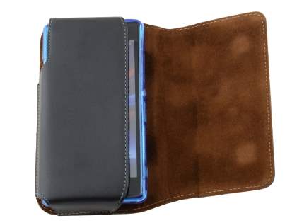 Extra-tough Genuine Leather ShineColours belt pouch (Bumper Case Compatible) for Samsung Galaxy Grand