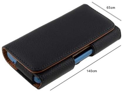 Textured Synthetic Leather Belt Pouch - Bumper Case Compatible