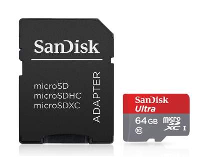 64GB SanDisk Ultra MicroSDXC UHS-I Memory Card