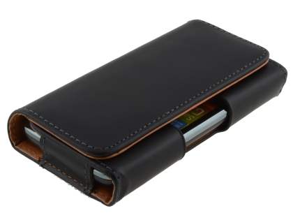 Synthetic Leather Belt Pouch for Motorola Defy Mini XT320 - Classic Black