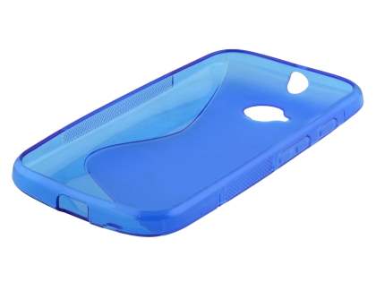 Wave Case for Motorola Moto E 2nd Gen - Frosted Blue/Blue