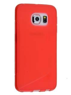 Wave Case for Samsung Galaxy S6 Edge Plus - Frosted Red/Red Soft Cover