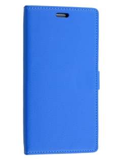 Slim Synthetic Leather Wallet Case with Stand for Samsung Galaxy S6 Edge Plus - Blue