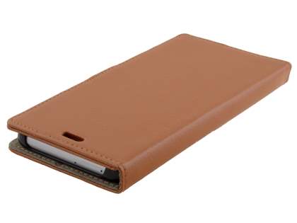 Slim Synthetic Leather Wallet Case with Stand for Samsung Galaxy S6 Edge Plus - Brown