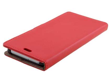 Slim Synthetic Leather Wallet Case with Stand for Samsung Galaxy S6 Edge Plus - Red