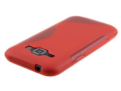 Wave Case for Samsung Galaxy J1 (2015) - Frosted Red/Red