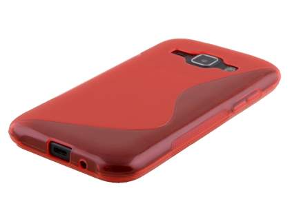 Wave Case for Samsung Galaxy J1 (2015) - Frosted Red/Red