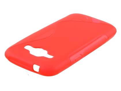 Wave Case for Samsung Galaxy J1 (2015) - Frosted Red/Red