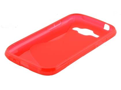 Wave Case for Samsung Galaxy J1 (2015) - Frosted Red/Red