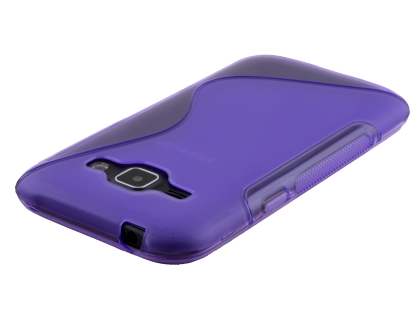 Wave Case for Samsung Galaxy J1 (2015) - Frosted Purple/Purple