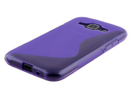 Wave Case for Samsung Galaxy J1 (2015) - Frosted Purple/Purple