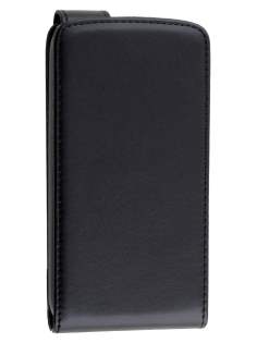Synthetic Leather Flip Case for Motorola Moto E 2nd Gen - Classic Black